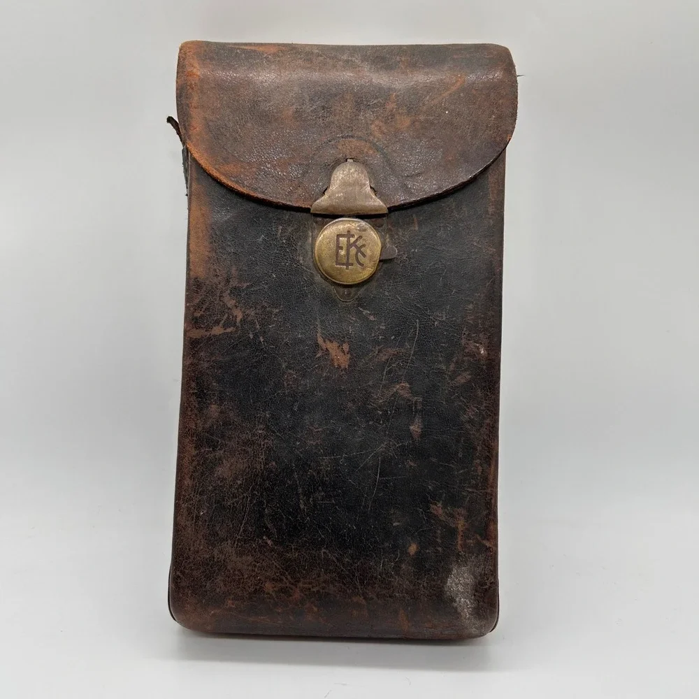 Vintage 1910-1915 Kodak No 3A Autographic Folding Pocket Camera & Case Model‎ C